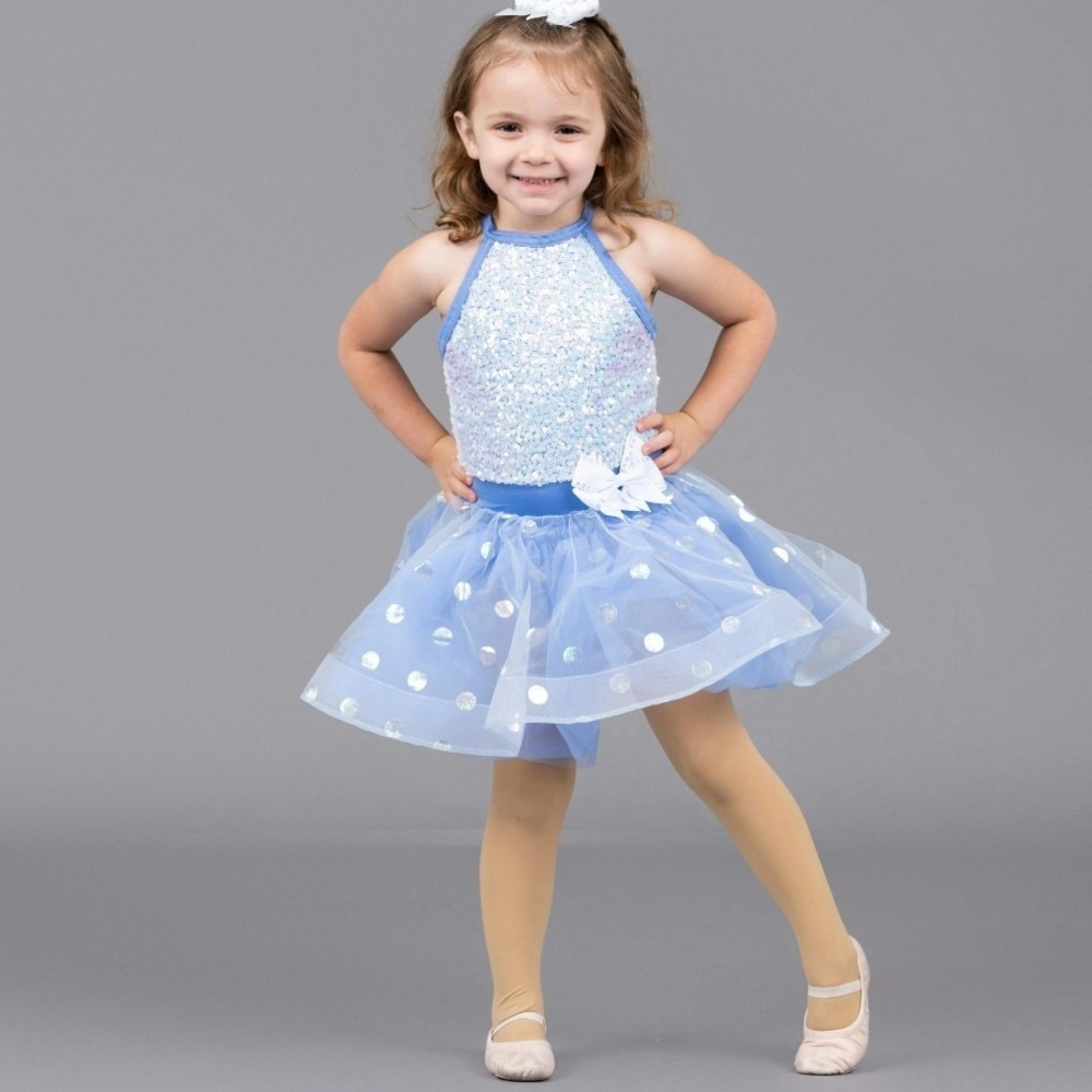Weissman Dance Costume You're Adorable SC Princess Leotard Sequins Dress Tutu